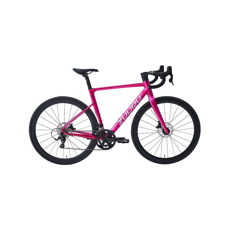HYB-047 ROSE PINK 700C ALLOY ROAD BIKE با لاستیک 28C