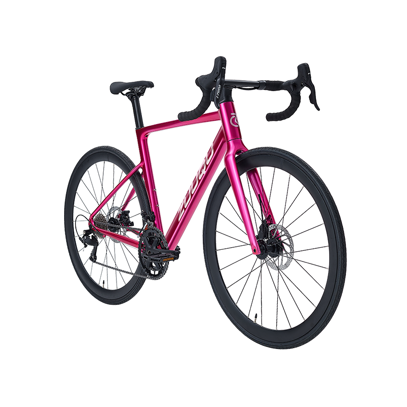 HYB-047 ROSE PINK 700C ALLOY ROAD BIKE با لاستیک 28C